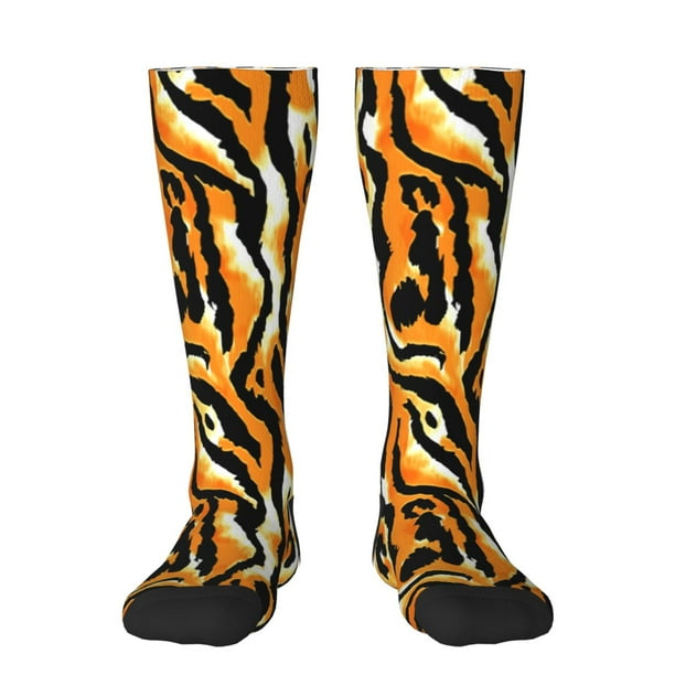 Fotbe Zebra Calcetas Divertidas Estampadas para Hombre y Mujer, Calcetas de Algodón hasta la Rodilla para Caminar, Correr, Enfermería y Embarazo