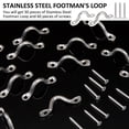 6-Pack Amarine-made Stainless Steel Bimini Top Eye Straps, Tie Downs & Footman's Loops
