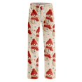 thumbnail image 4 of Christmas Pajama Pants for Women Snowman Print Drawstring Pj Bottoms Comfy Casual Soft Lounge Sleep Pants Loose Fit Pajama Pants Beige,3XL, 4 of 5