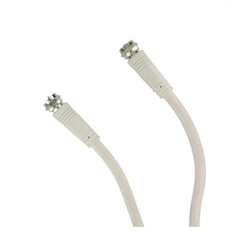Cable Molded Ends - Leviton C5851-50W RG59 50-Feet Coaxial Cable with Molded on F Connector Plugs on Each End, White
