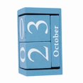 thumbnail image 2 of Calendario de madera vintage para escritorio, bloque de madera, visualización de fecha y mes, decoración para el hogar y la oficina, color azul, 2 of 14