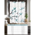 thumbnail image 6 of No Hook Cloth Fabric Shower Curtain with Snap in Liner, Blue Spring Floral Waterproof Shower Curtains Set with See Through Top Window, Birds Watercolor Farmhouse Modern Art Bath Curtains 60"x72", 6 of 6