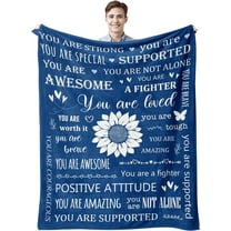 Fathers Day Get Well Blanket Gifts for Men, Inspirational/Thinking of You Gifts for Women Men, Sympathy Gift, Relaxation Relaxing Stress Relief Comforting Gifts for Women, Warm Hugs Blanket 60x50