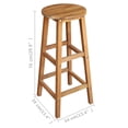 thumbnail image 2 of vidaXL Bar Table and Stool Kitchen Counter Stool Pub Table Solid Acacia Wood, 2 of 18