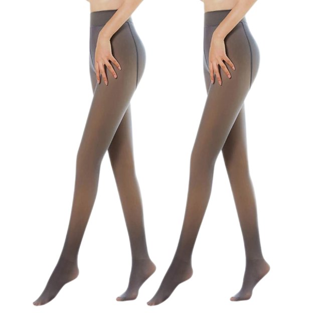2 uds. Medias con forro polarmallas para mujerpantimedias elásticas (negro con base de 320g)