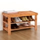thumbnail image 1 of Zapatero Costway de Bambú Organizador de 2 Niveles con Asiento Madera 71 x 29,5 x 46 cm, 1 of 10