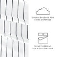 thumbnail image 5 of Noble Linens 4 Piece Pattern Microfiber Bed Sheets Set, Navy Distressed Field Stripe, CalKing, 5 of 10