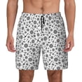 thumbnail image 3 of Uemuo Nautical Themed Simple Anchors Pattern Mens Swim Trunks Quick Dry Board Shorts with Mesh Lining, Stretch Beach Shorts Quick Dry No-Chafing Board Shorts-Large, 3 of 9