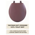 thumbnail image 2 of Soft Standard Vinyl Toilet Seat, Chocolate - 17 Inch Soft Vinyl Cover with Comfort Foam Cushioning - Fits All Standard Size Fixtures - Easy to Install Fantasia by Achim Home Decor, 2 of 7