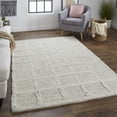 thumbnail image 5 of HomeRoots 511412 2 x 3 ft. Ivory Gray & Black Wool Plaid Hand Woven Stain Resistant Rectangle Area Rug, 5 of 7