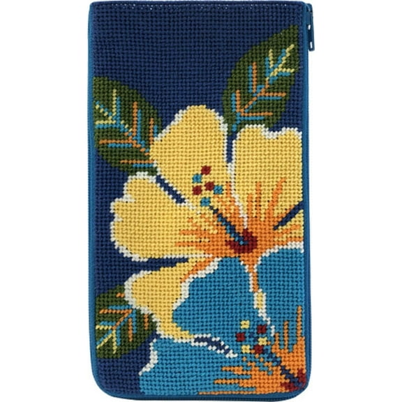 Bright Hibiscus eyeglass case