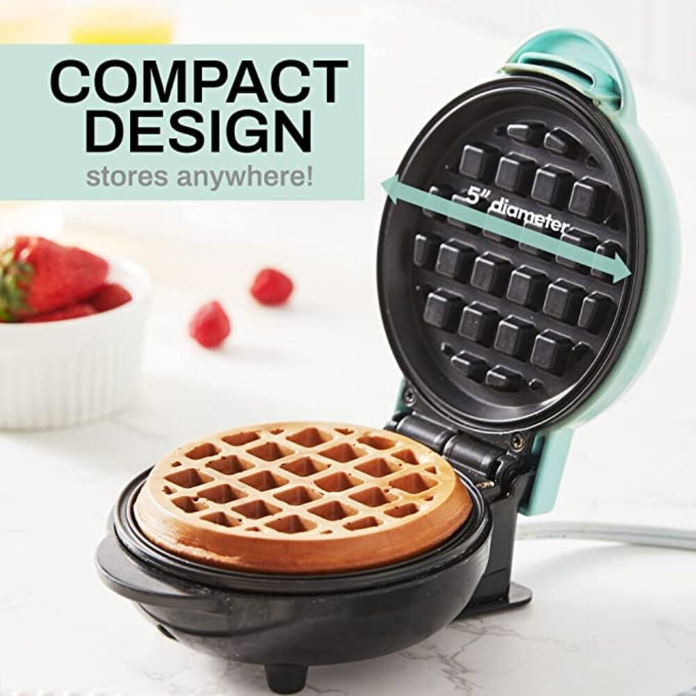 Elite Gourmet EWM015R Electric Nonstick 4.5-inch Mini Waffle Maker