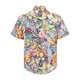 thumbnail image 2 of Camisas Para Hombre Manga Corta Hombres Moda Primavera Verano Casual Manga corta Turndown Neck Impreso Camisetas Top Blusa (Khaki, XL), 2 of 5