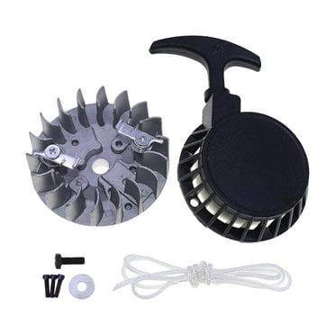 Tnarru Pull Start Flywheel Screws Pull Cord Kits Pull Starter Parts for Mini Two Stroke 49cc Dirt Bike Toy Motorcycle Quad