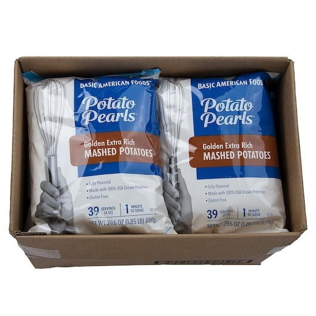 Baf Potato Pearls Basic American Foods Golden Potato Pearls Extra Rich, 29.6 Ounce, 12 Per Case
