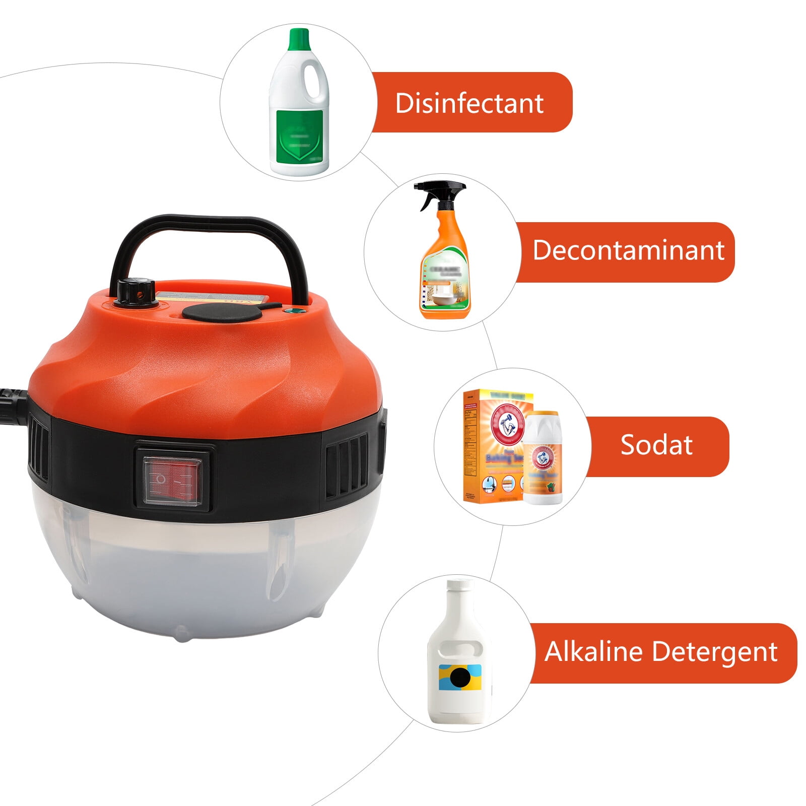 TFCFL 6-Gear Steam Cleaner High Pressure Steam Cleaner Handheld Steam Cleaning Machine Home Car