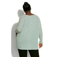 thumbnail image 3 of Avenue Women's Plus Size Leona Star Round Neckline Long Sleeves Top, 3 of 5