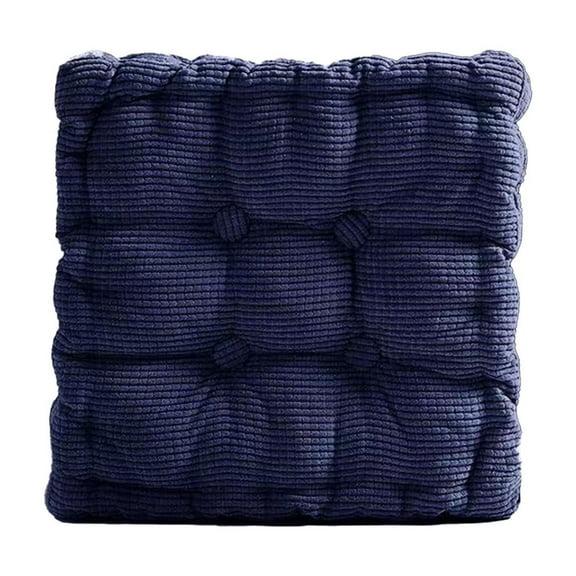 Floor Pillow & Cushion, Thick Square Seat Pad, Soft Tufted Seating Pouf for Indoor/Outdoor Yoga Bench Rocking Chair Dark Blue
