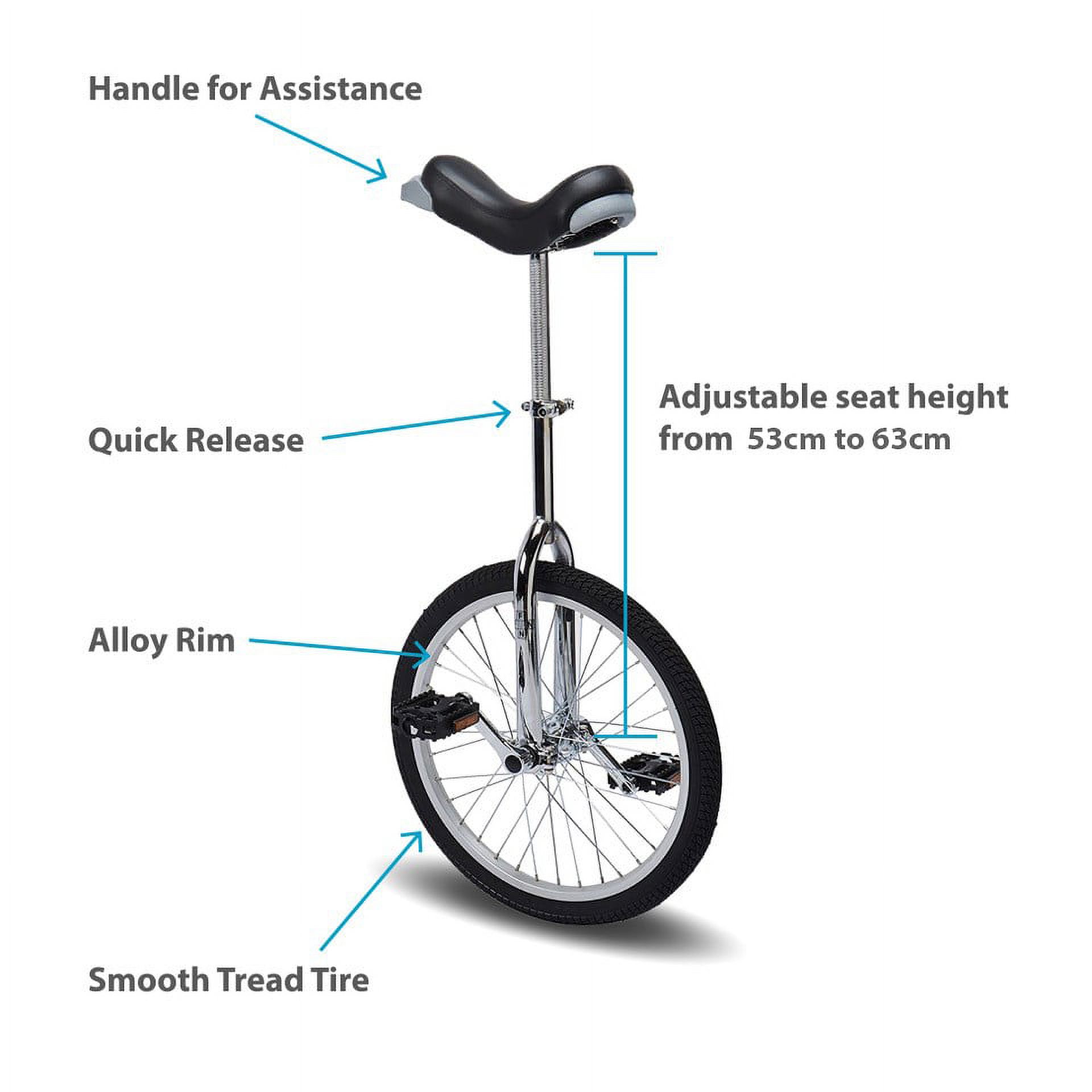 Fun 16 Inch Wheel Chrome Unicycle with Alloy Rim - image 3 of 3
