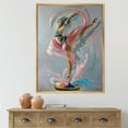 thumbnail image 2 of Graciously Dancing Girl In Pink Drapes 16 in x 32 in Framed Painting Canvas Art Print, by Designart, 2 of 5