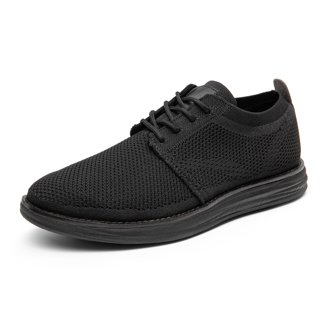 Men's Casual Dress Sneakers – Breathable Knit Oxfords, Memory Foam Insole, Lightweight Walking Shoes For Business & Work
