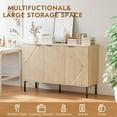 thumbnail image 7 of ANHDAH Buffet Cabinet with 3 Doors, TV Stand & Coffee Bar Storage ,Credenza Sideboard for Kitchen, Living Room, Entryway ,White Oak, 7 of 7