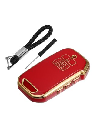 No Boundaries Cherry Puff Key Ring with Clip, Red