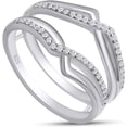 thumbnail image 2 of beryl_creation 1.20 Ct Round Cut White Diamond Wedding Engagement Guard Enhancer Wrap Ring 14K White Gold Plated 925 Sterling Silver For Women's -5.5, 2 of 2