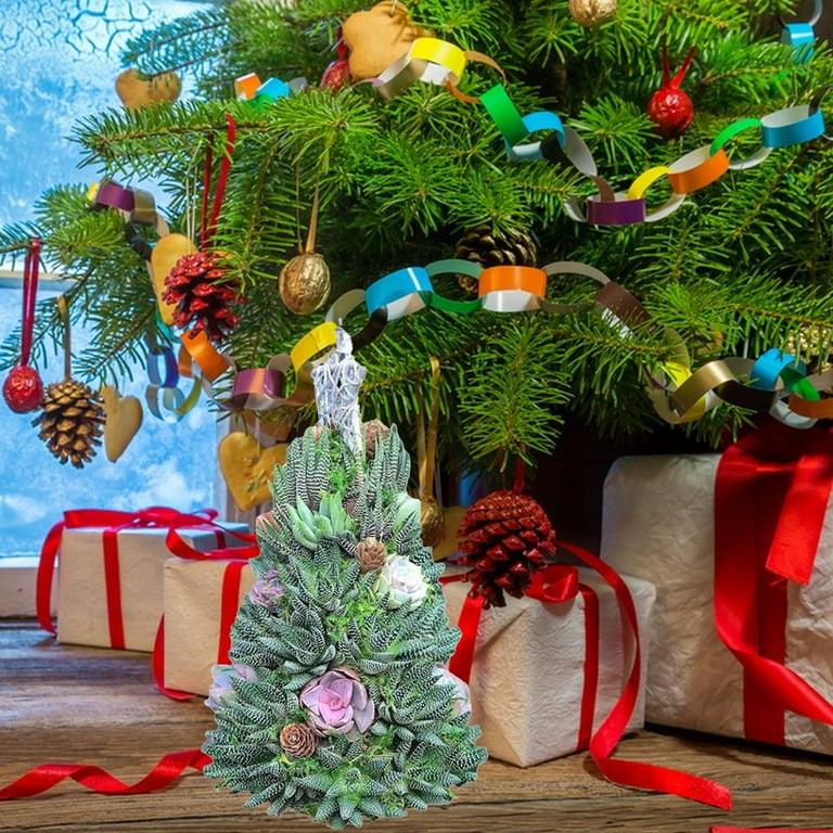 Artificial Succulent Fake Xmas Tree Mini Artificial Christmas