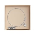 thumbnail image 3 of 7 1/2 inch Round Double Loop Bangle Bracelet w/ St. Stephen the Martyr in Sterling Silver, 3 of 3