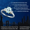 thumbnail image 2 of Gem Stone King 10K Two Tone Gold Sky Blue Topaz and Lab Grown Diamond Engagement Ring for Women | 2.54 Cttw | Oval 9X7MM | Gemstone November Birthstone | Size 7, 2 of 6