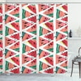 thumbnail image 1 of Ambesonne Watercolor Shower Curtain, Abstract Watermelon, 69"Wx75"L, Coral Pink Turquoise, 1 of 3