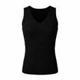 thumbnail image 3 of Lmueinov Deep V-Neck Tank Tops for Women Ribbed Knit Sleeveless Fitted Trendy Cami Shirt Soft Solid Casual Summer Fall Vacation Outfits, 3 of 8