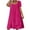 Hot Pink, variant on Ashirexll Womens Summer Dresses, Casual Dresses for Women, Fashion Summer Solid Casual Round Neck Short Sleeve Mini Dress