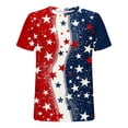 thumbnail image 5 of Gamivast Patriotic American Flag for Men T Shirt Vintage Vertical Painted Graphic Short Sleeve Crewneck Casual Fit Summer Independence Day Holiday Shirts Tops Tees, 5 of 5