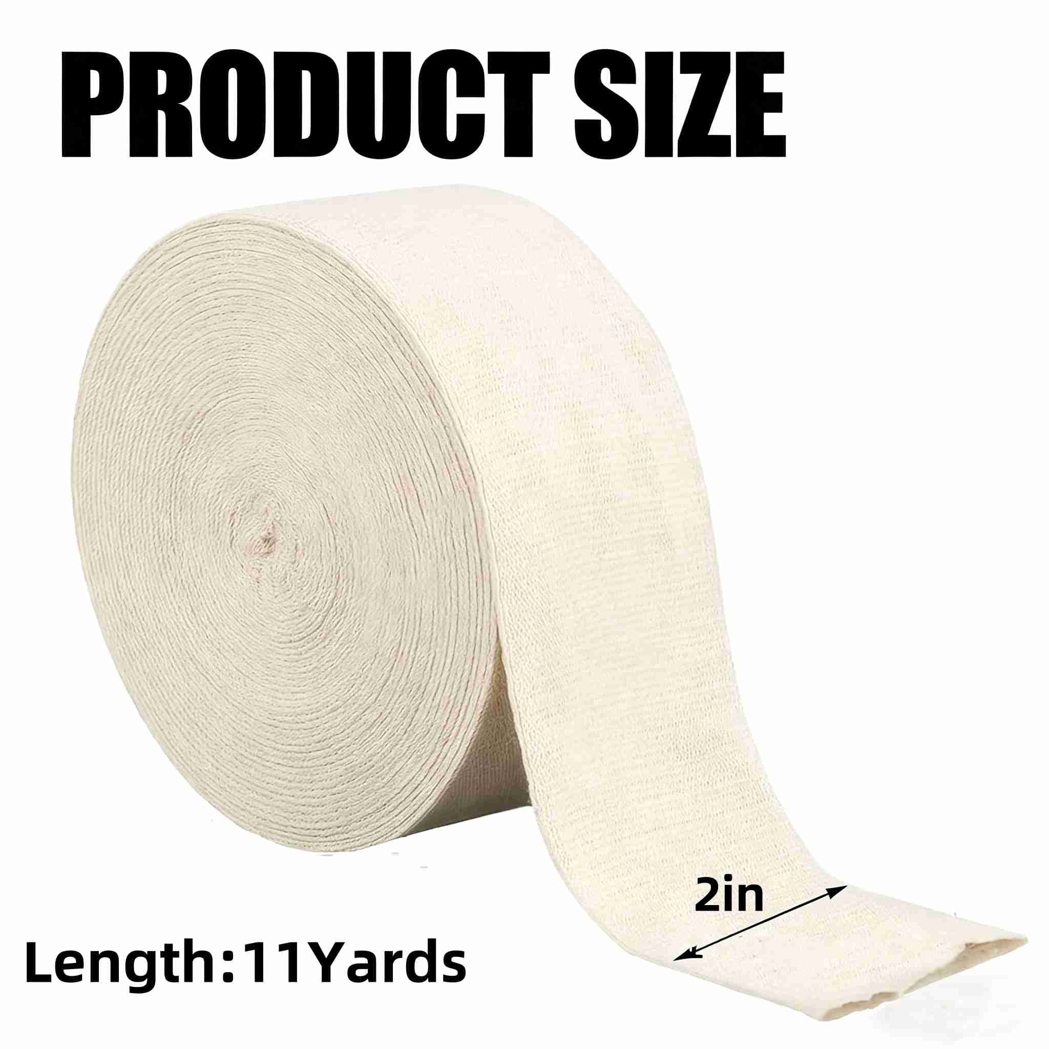 Cotton Tubular Stockinette Gauze Roll Tubular Arm Stocking Elastic Leg Stockinette Tubing Compression Tube Sleeve Bandage for Cast Plaster Comfort Wear Sweat Absorbent(2 Rolls, 2 inch x 11 Yard)