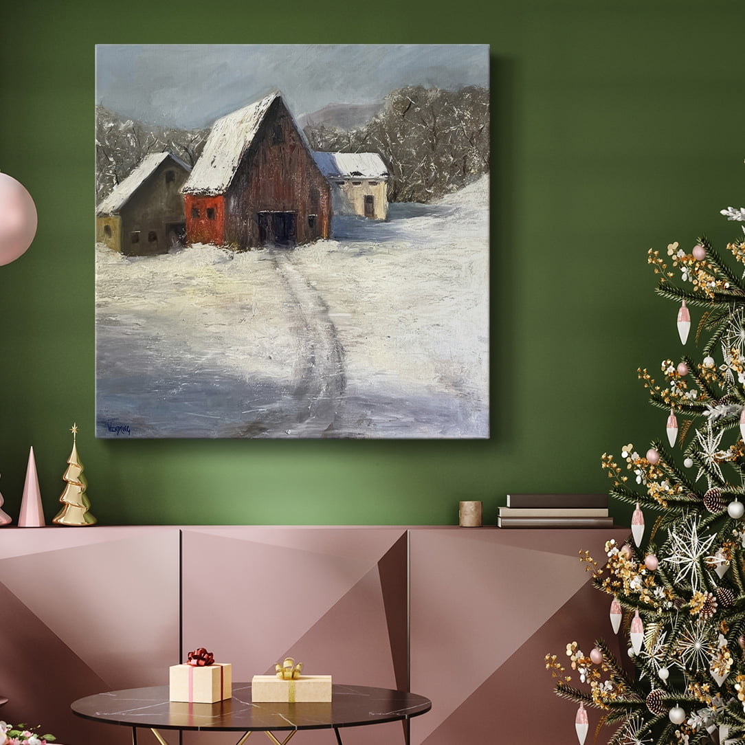 Winter Homestead I- Gallery Wrapped Canvas