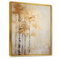 thumbnail image 2 of Designart "Minimalist Forest In Beige And Gold I" Forest Floater Framed Wall Decor, 2 of 5