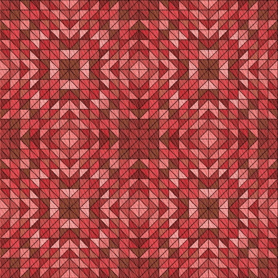 Ahgly Company Indoor Square Patterned Shocking Orange Area Rugs, 7' Square