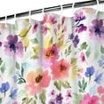 thumbnail image 3 of Pioneer Flower Floral Print Pattern Shower Curtain 72"x72" ,Bathroom Decorative Shower Curtains Set with 12 Hooks,Modern Waterproof Washable Shower Curtain, 3 of 6