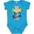 thumbnail image 3 of Inktastic He is Risen Floral Print Cross with Beautiful Flowers Boys or Girls Baby Bodysuit, 3 of 5