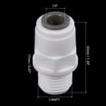 thumbnail image 2 of Uxcell 1/4" Tube to 1/4NPT Male Push to Connect Fittings, 3 Pack Straight White, 2 of 4