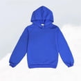 thumbnail image 5 of NAISIBABY Girls Hoodies Long Sleeve Solid Color Casual Soft Hooded Sweatshirts Blue Size 4 T, 5 of 5