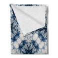 thumbnail image 2 of Ethnic Soft Flannel Fleece Throw Blanket, Tie Dye Effect Print Art Featured Odd and Hazy Forms in Symmetric Axis Design, Cozy Plush for Indoor and Outdoor Use, 50" x 70", Blue Grey, by Ambesonne, 2 of 5