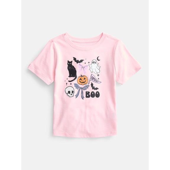 Halloween Toddler Girls Graphic Tee with Short Sleeves from Way to Celebrate, Sizes 12M-5T