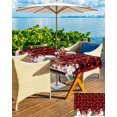 thumbnail image 4 of Red Christmas Plaid Outdoor Tablecloth - 52x70 Inch Rectangle Dining Table Cover, Xmas Tree Snowflake Elk Balls Waterproof Outdoor Table Cloth with Umbrella Hole & Zipper for Picnic/Patio, 4 of 5