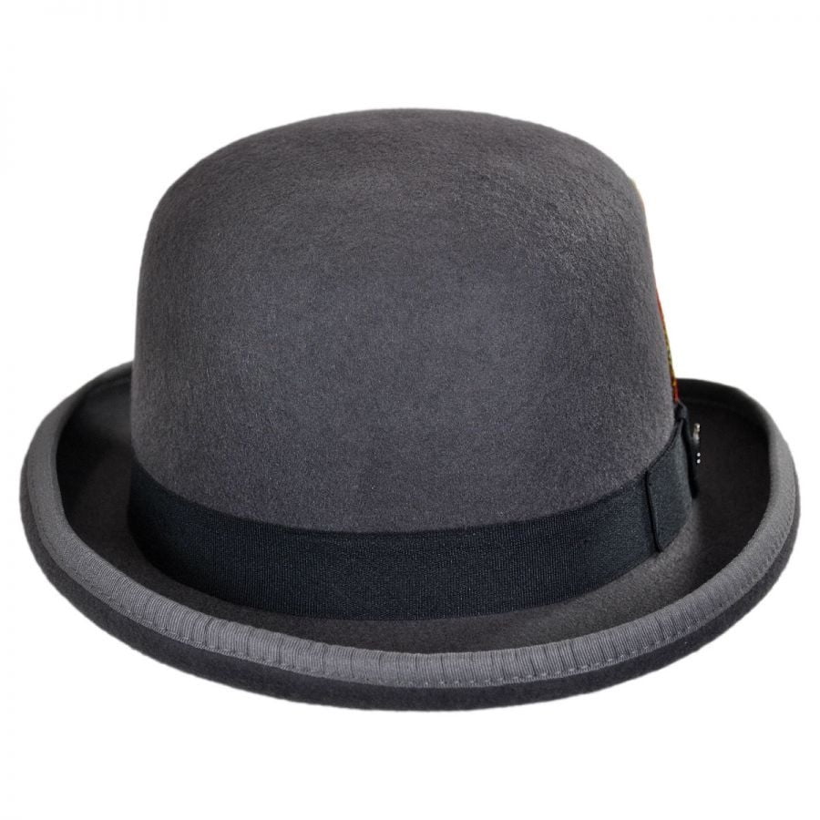 Gray bowler hat Clearance