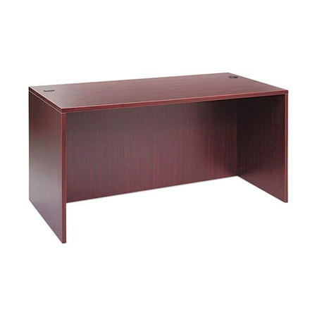 Alera Valencia Series Straight Desk Shell 59 1/8w x 29 1/2d x 29 5/8h Mahogany