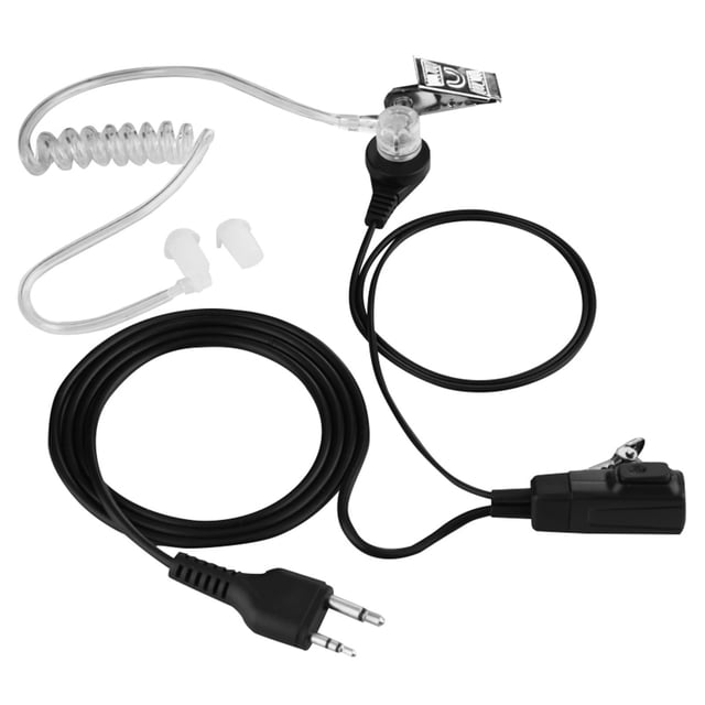 Auricular de tubo transparente Air con micrófono y set de calor para radio walkie-talkie Midland