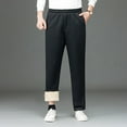 thumbnail image 3 of yunLCZ Women's Straight Leg Pants High Wa Sports Pants For Middle And Elderly Men In Autumn And Winter Cotton Pants For Outerwear Elderly Grandpa With Thick Wool And Lamb Wool Pants, 3 of 3